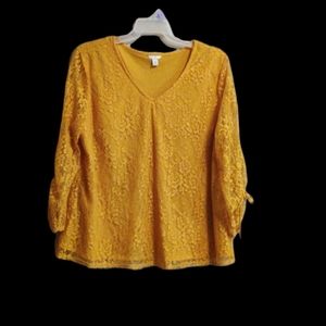 Est. 1946 Long Sleeve Lace Blouse EUC